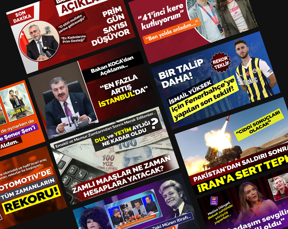 Haber Blog Manşet Slider Banner Tasarım Çalışması