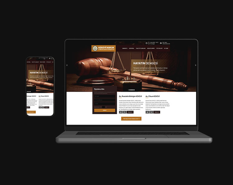 Avukat Web Site Arayüz Tasarım Çalışması