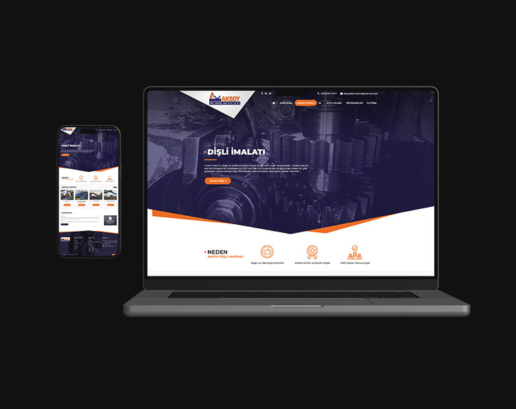 Makine İmalat Web Tasarım Çalışması